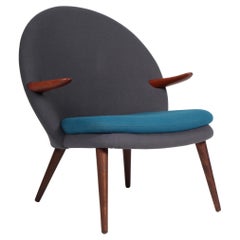 Kurt Olsen Loungesessel, Teakholz, 1960er Jahre