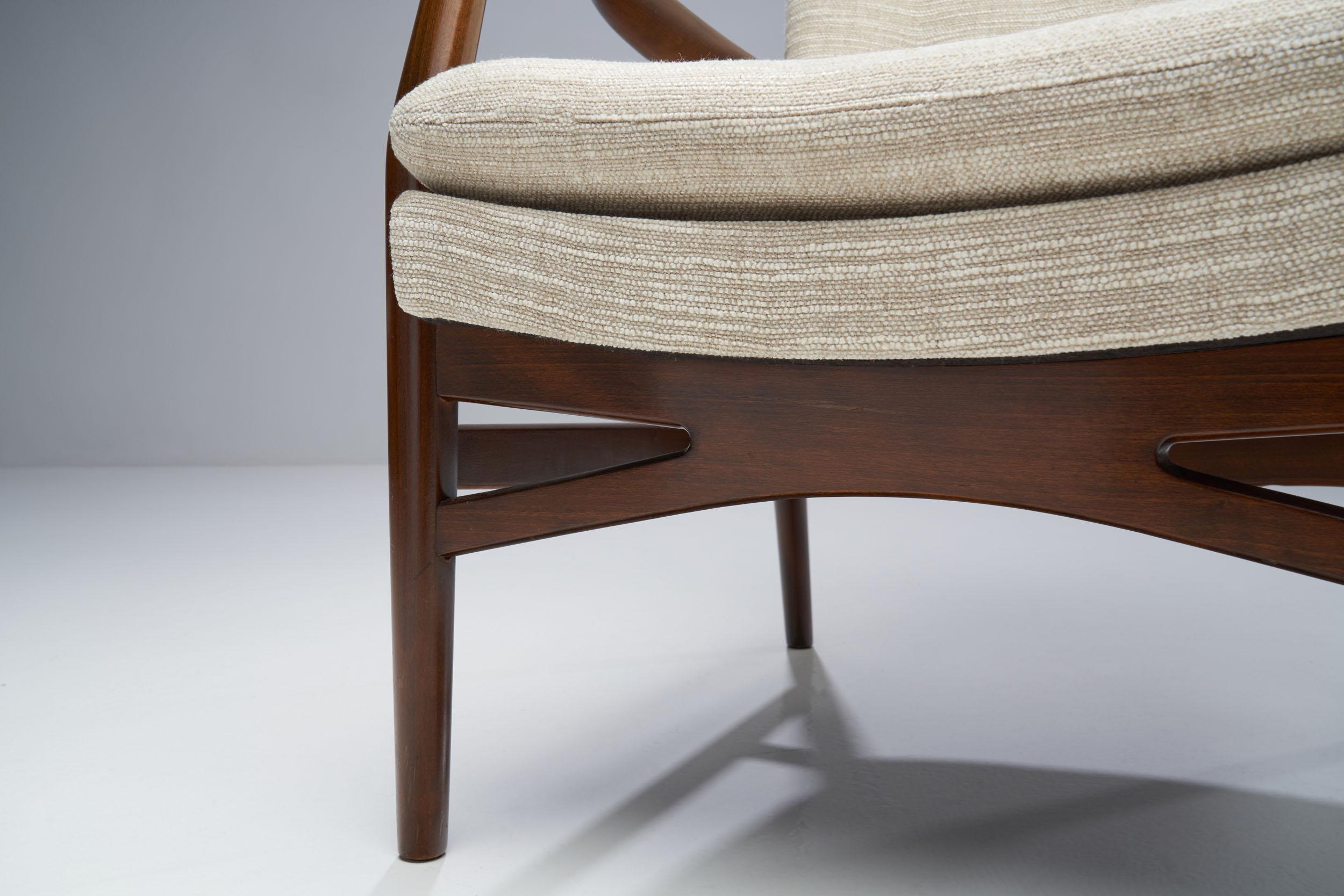 Kurt Olsen “Model 215” Easy Chair for Slagelse Møbelværk, Denmark 1954 For Sale 8