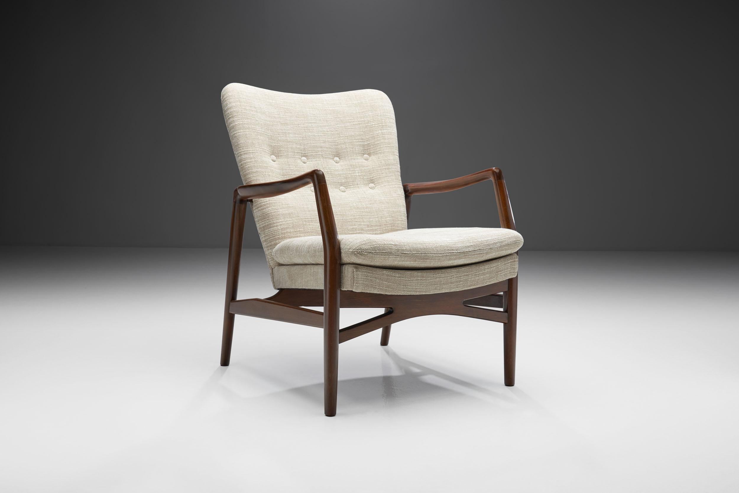 Scandinavian Modern Kurt Olsen “Model 215” Easy Chairs for Slagelse Møbelværk, Denmark, 1950s