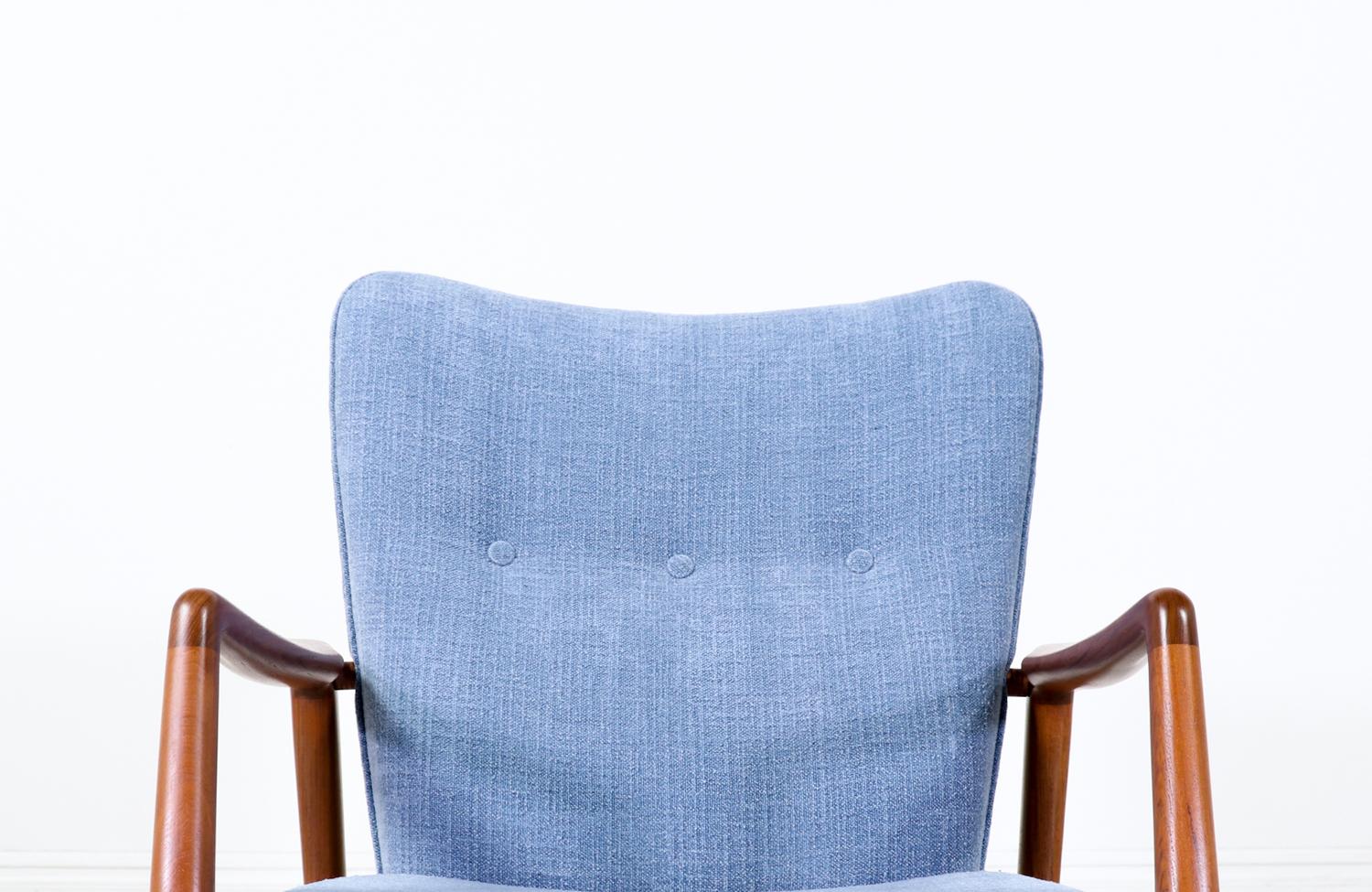 Fabric Kurt Olsen Model-215 Wingback Lounge Chairs for Slagelse Møbelvaerk For Sale