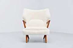 Kurt Olsen Papa Bear Chair in Alpaca Wool, Denmark, 1955