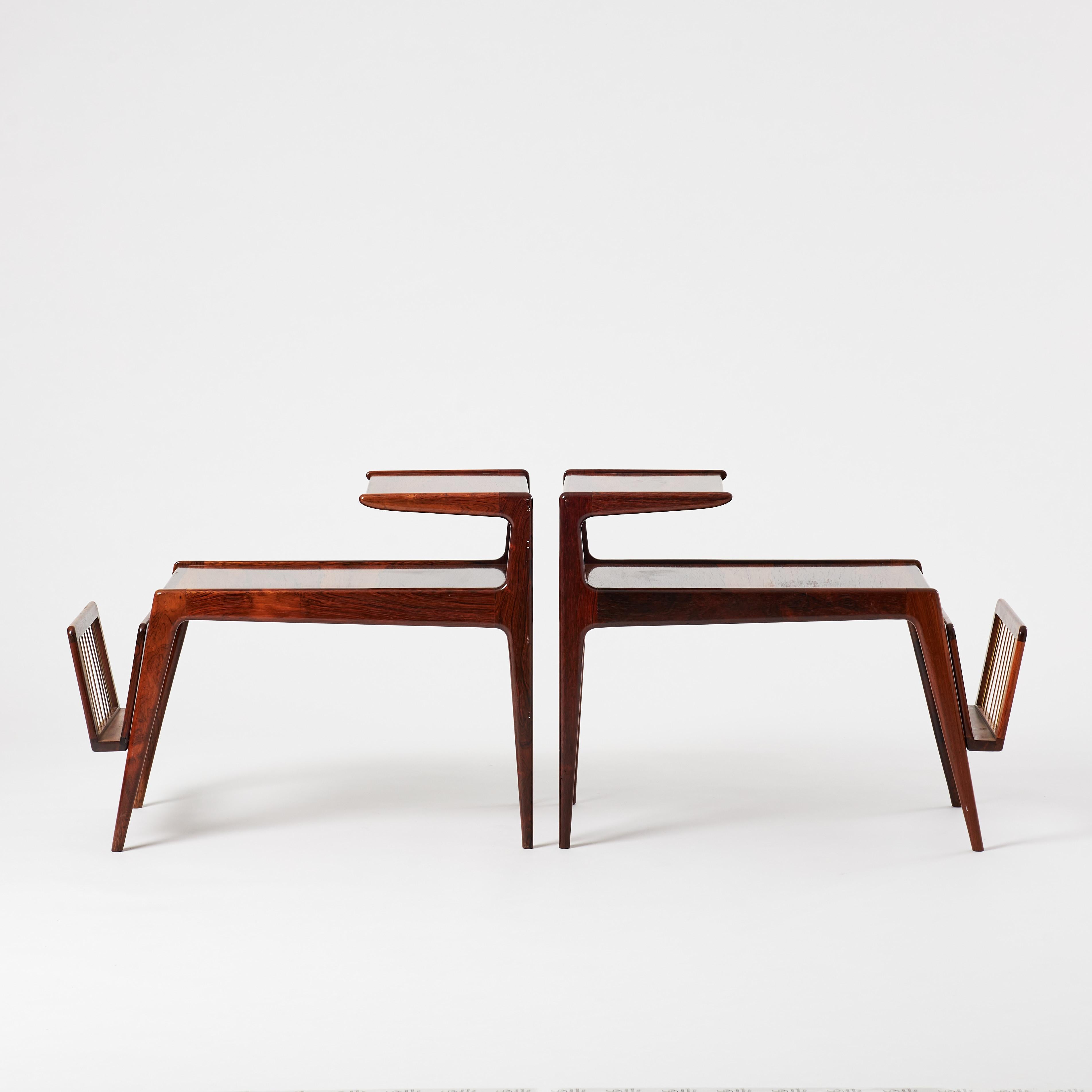 Kurt Ostervig A pair of Jason Danmark side tables Denmark 1960 Signed im Zustand „Gut“ im Angebot in Paris, FR
