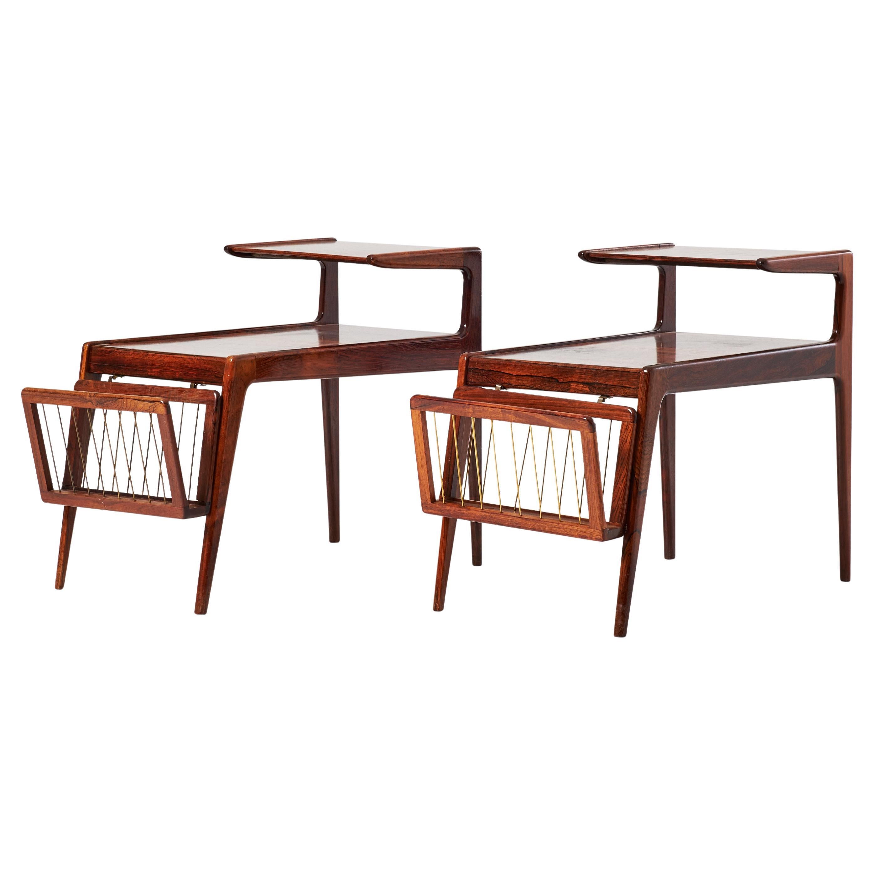 Kurt Ostervig A pair of Jason Danmark side tables Denmark 1960 Signed