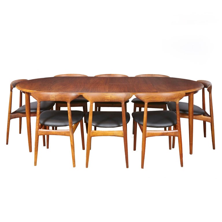 Kurt Ostervig Danish Modern Walnut Dining Table at 1stDibs