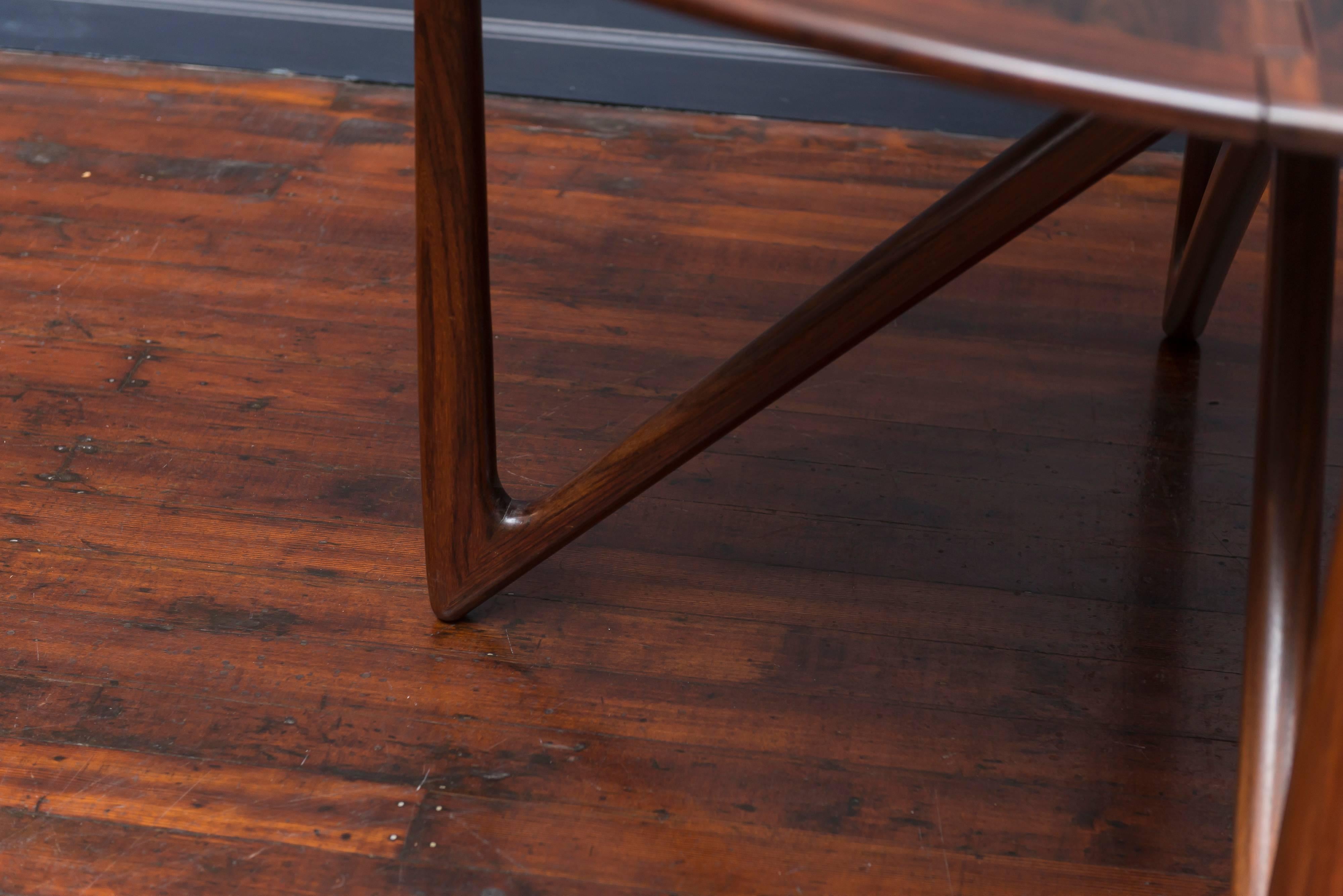 Late 20th Century Kurt Ostervig Danish Rosewood Oval Dining Table