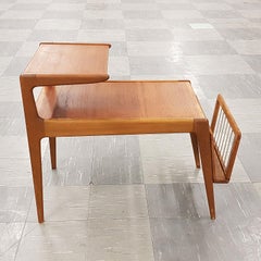 Kurt Ostervig Danish Side Table with Magazine Rack
