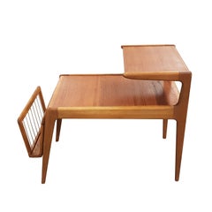 Kurt Ostervig Danish Side Table with Magazine Rack