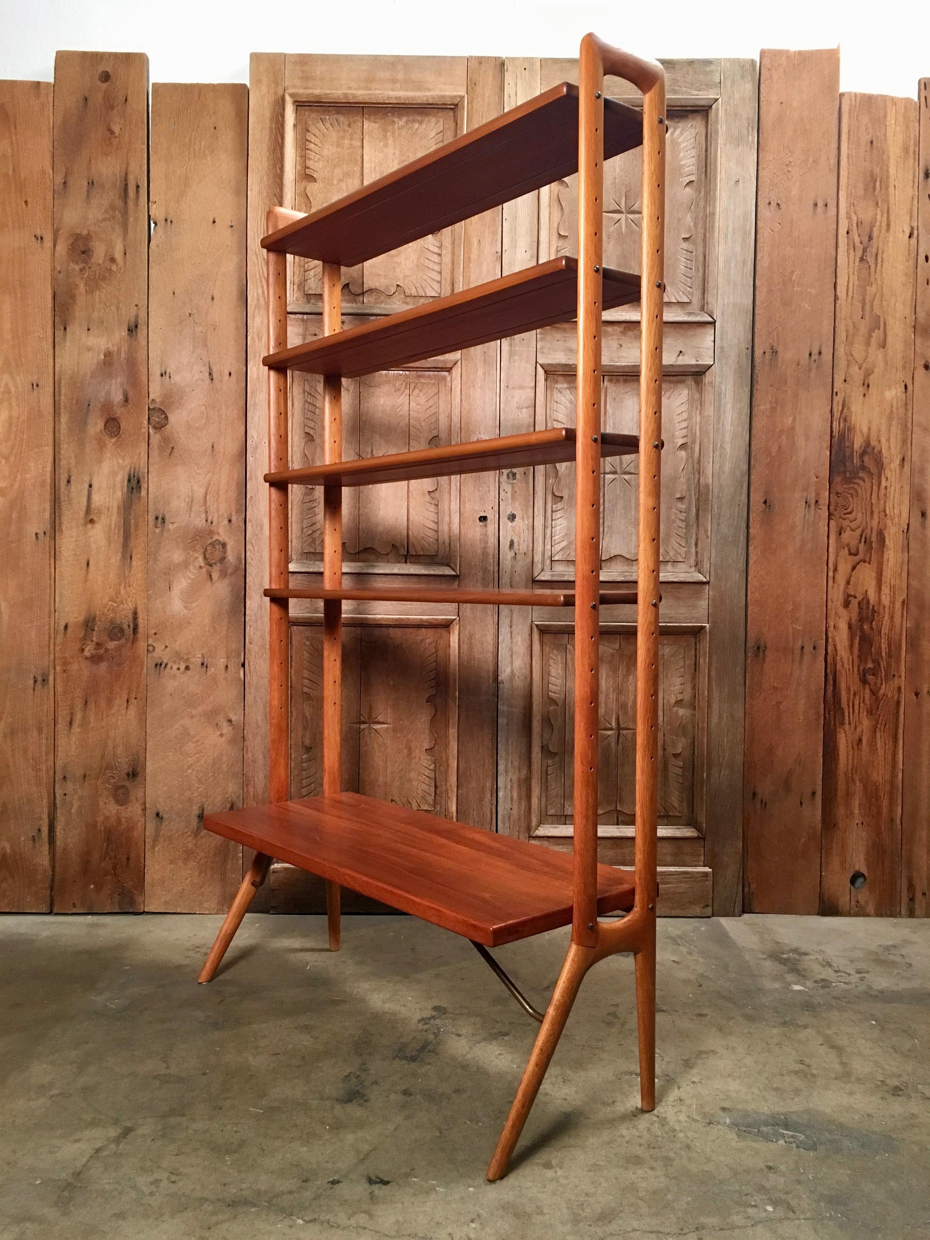 Kurt Ostervig Danish Teak Adjustable Bookshelf and Room Divider 6