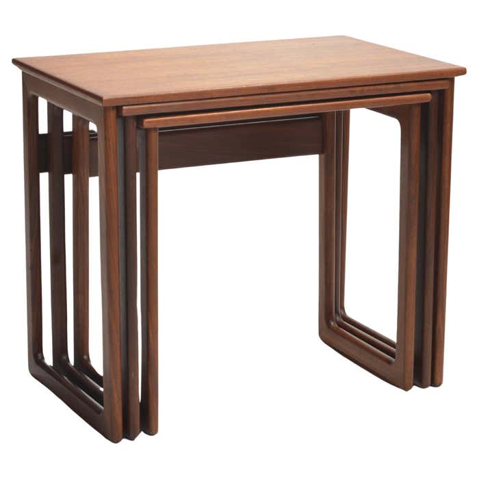 Kurt Ostervig Danish Teak Nesting Tables For Sale at 1stDibs