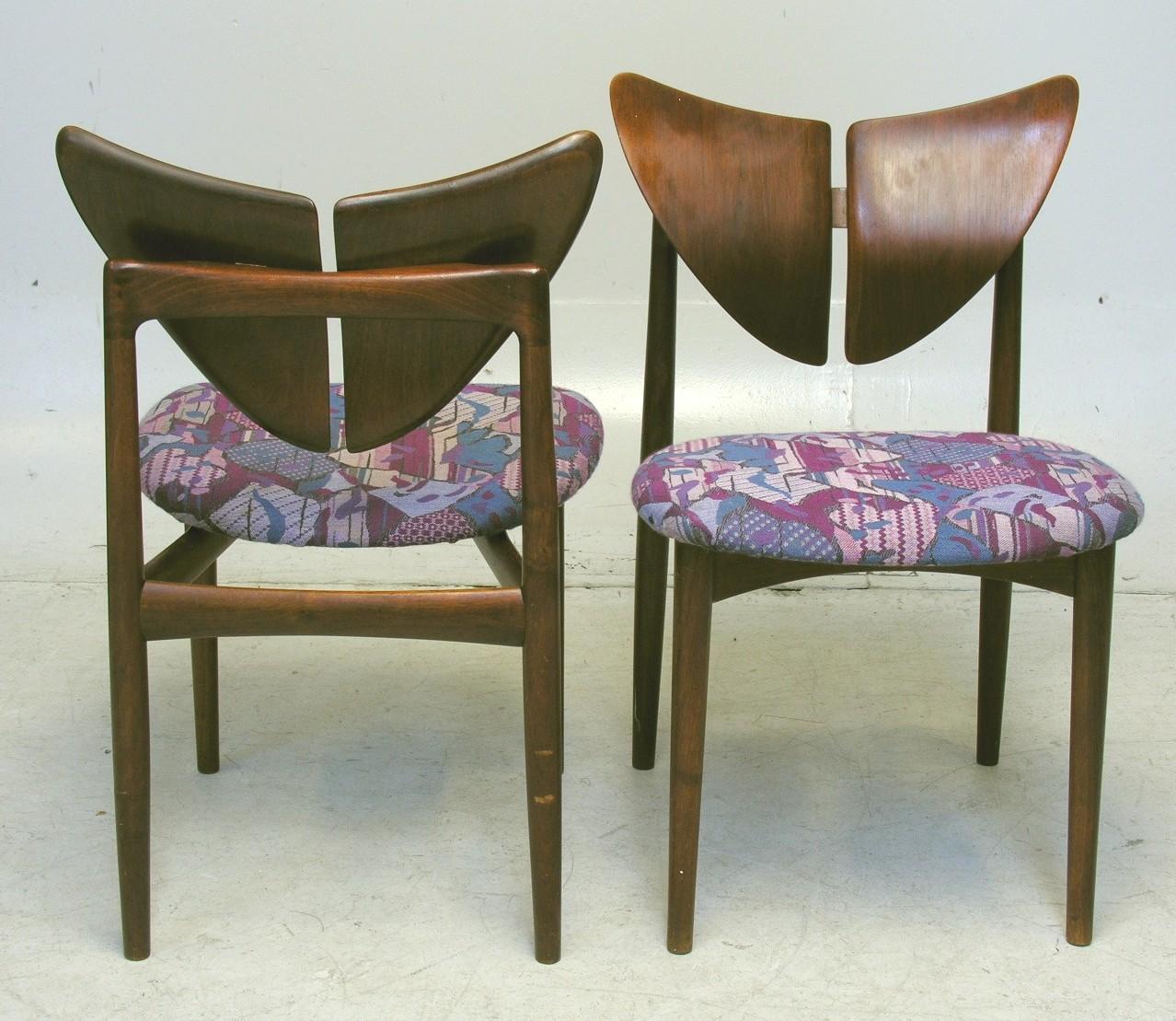 Scandinavian Modern Kurt Ostervig dining chairs and table c1960 For Sale
