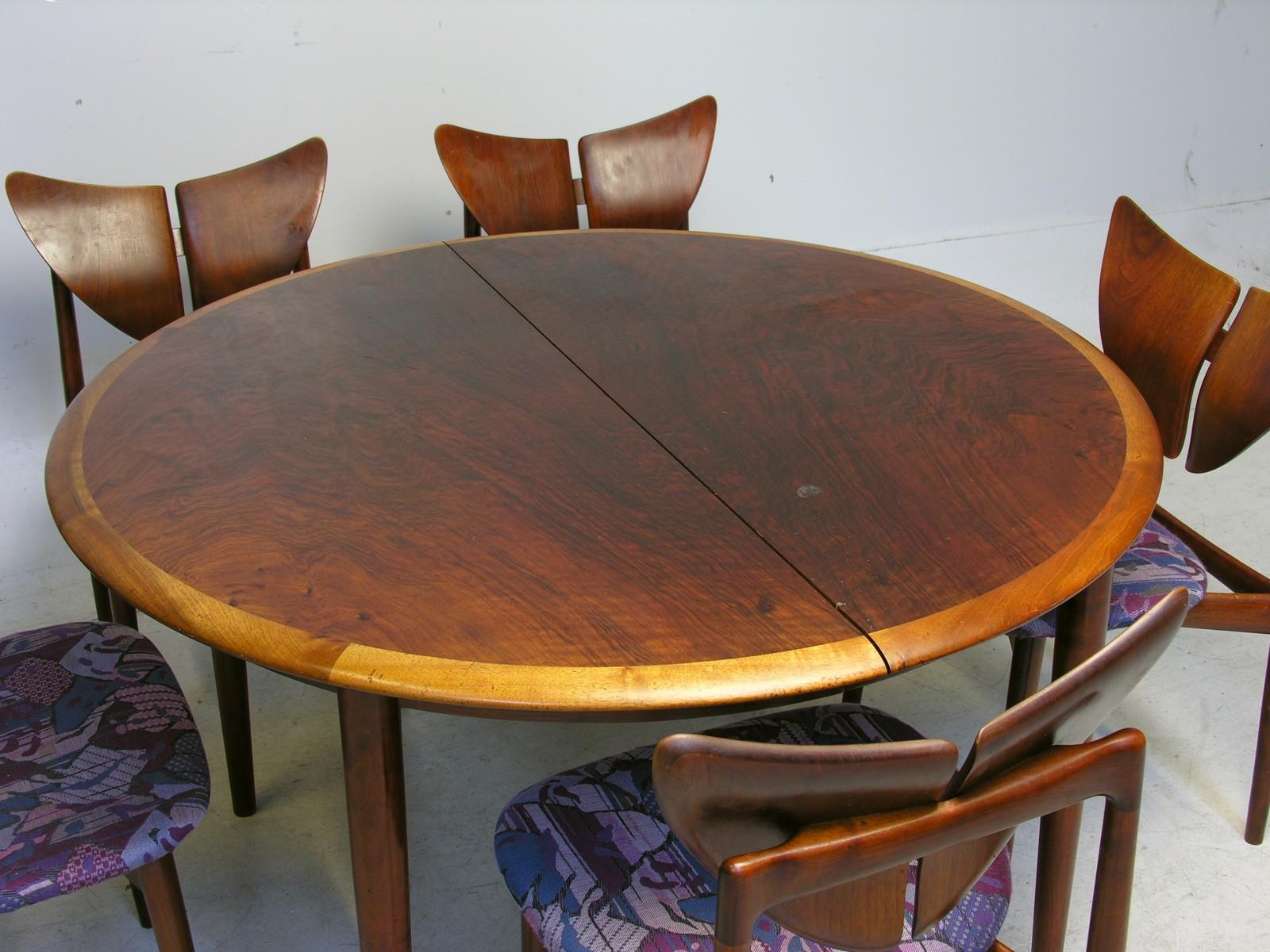 Danish Kurt Ostervig dining chairs and table c1960 For Sale