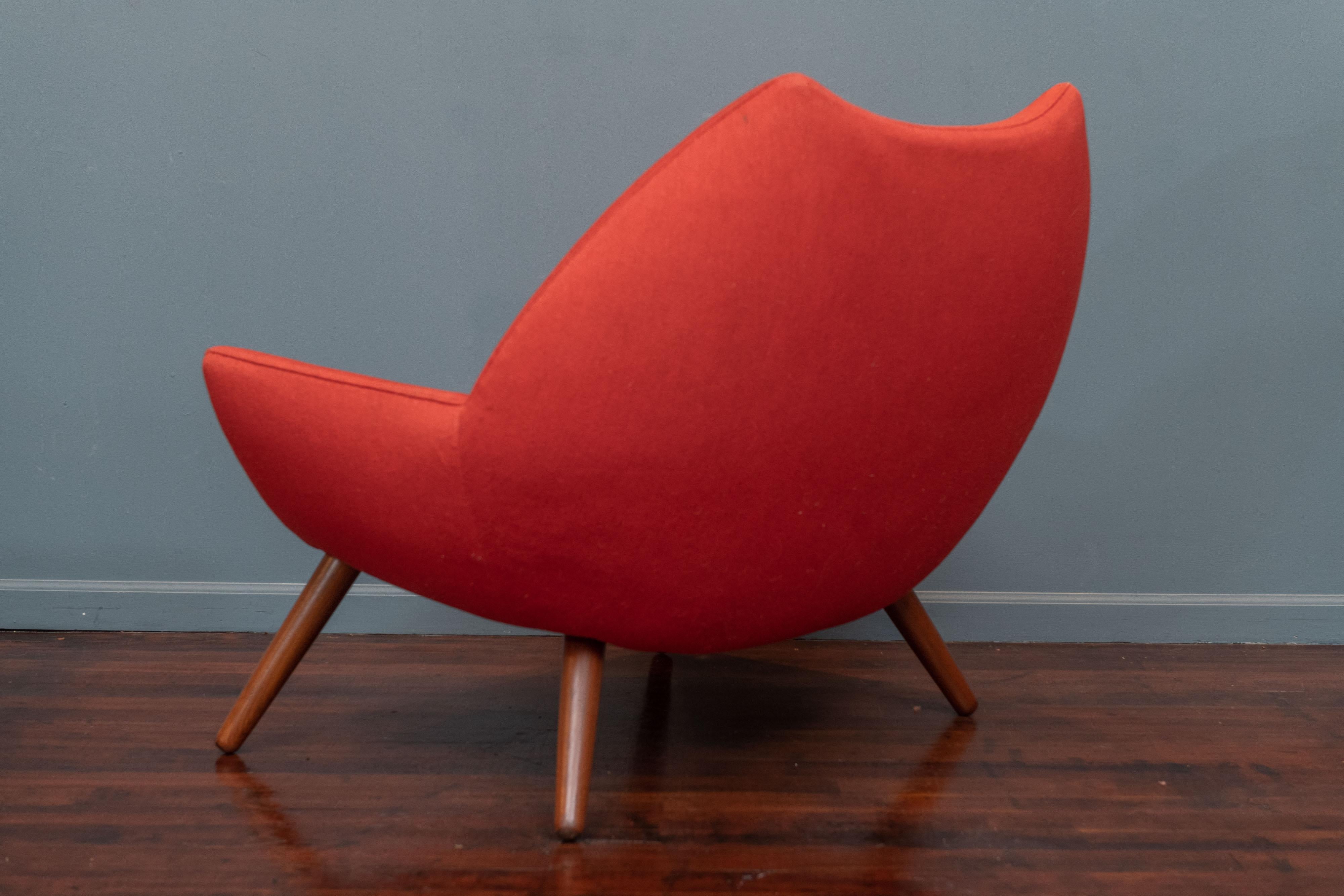 Mid-20th Century Kurt Ostervig Easy Chair with Ottoman for Schiller Polstermobelfabrik For Sale
