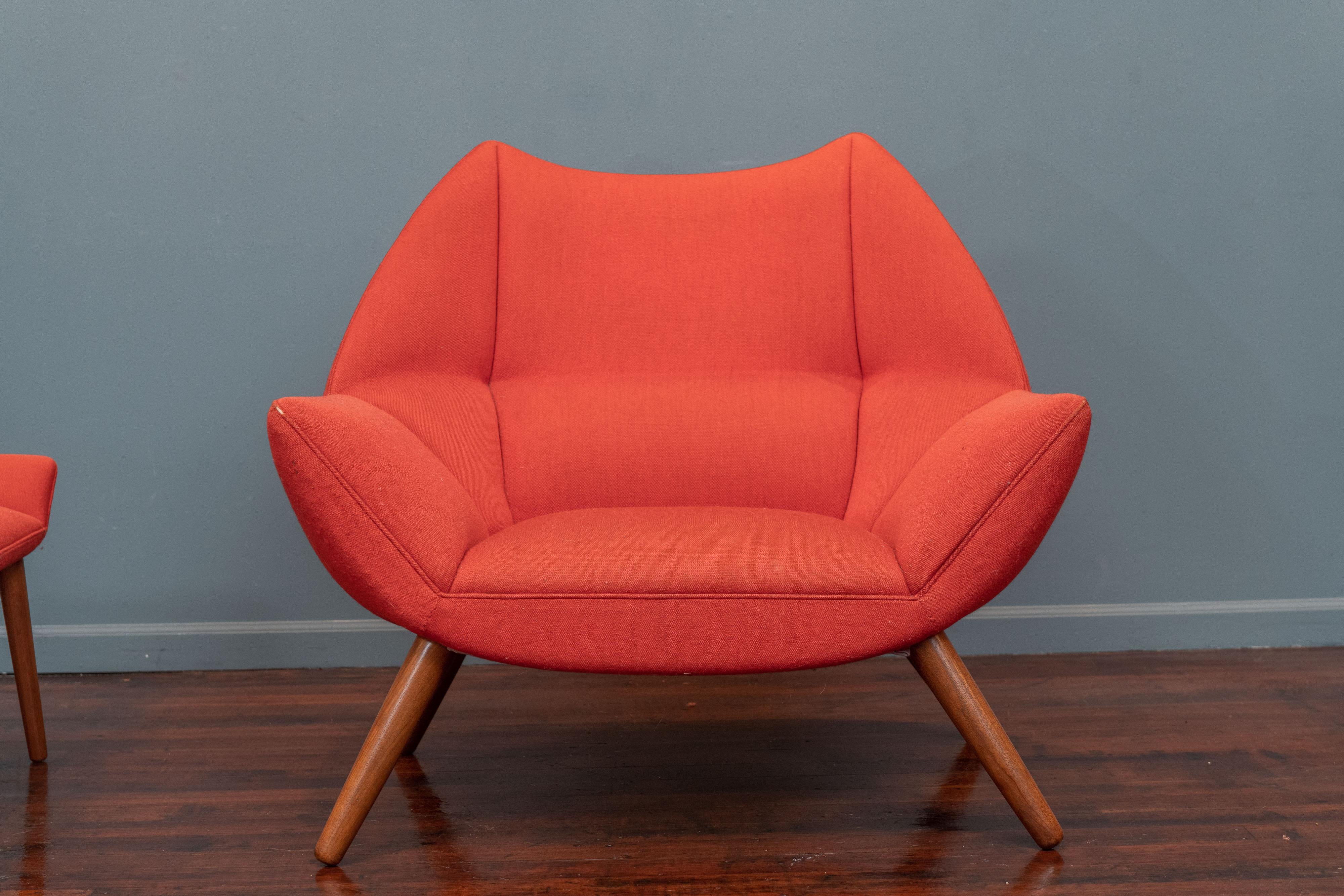 Kurt Ostervig Easy Chair with Ottoman for Schiller Polstermobelfabrik For Sale 1