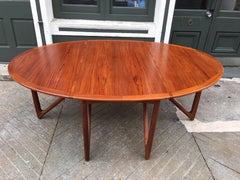 Kurt Ostervig "Eva" Drop Leaf Teak Table by Jason Mobelfabrik
