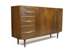 Kurt Ostervig for Brande Mobelfabrik Burled Walnut Cabinet