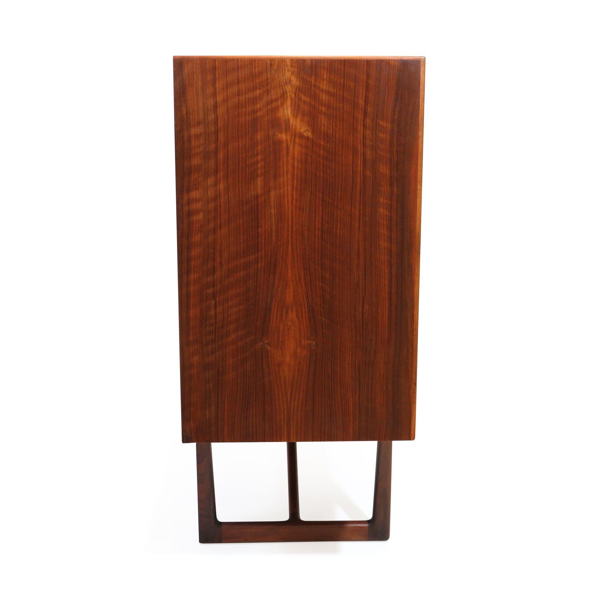 Kurt Ostervig for Brande Mobelfabrik Burled Walnut Cabinet For Sale 2