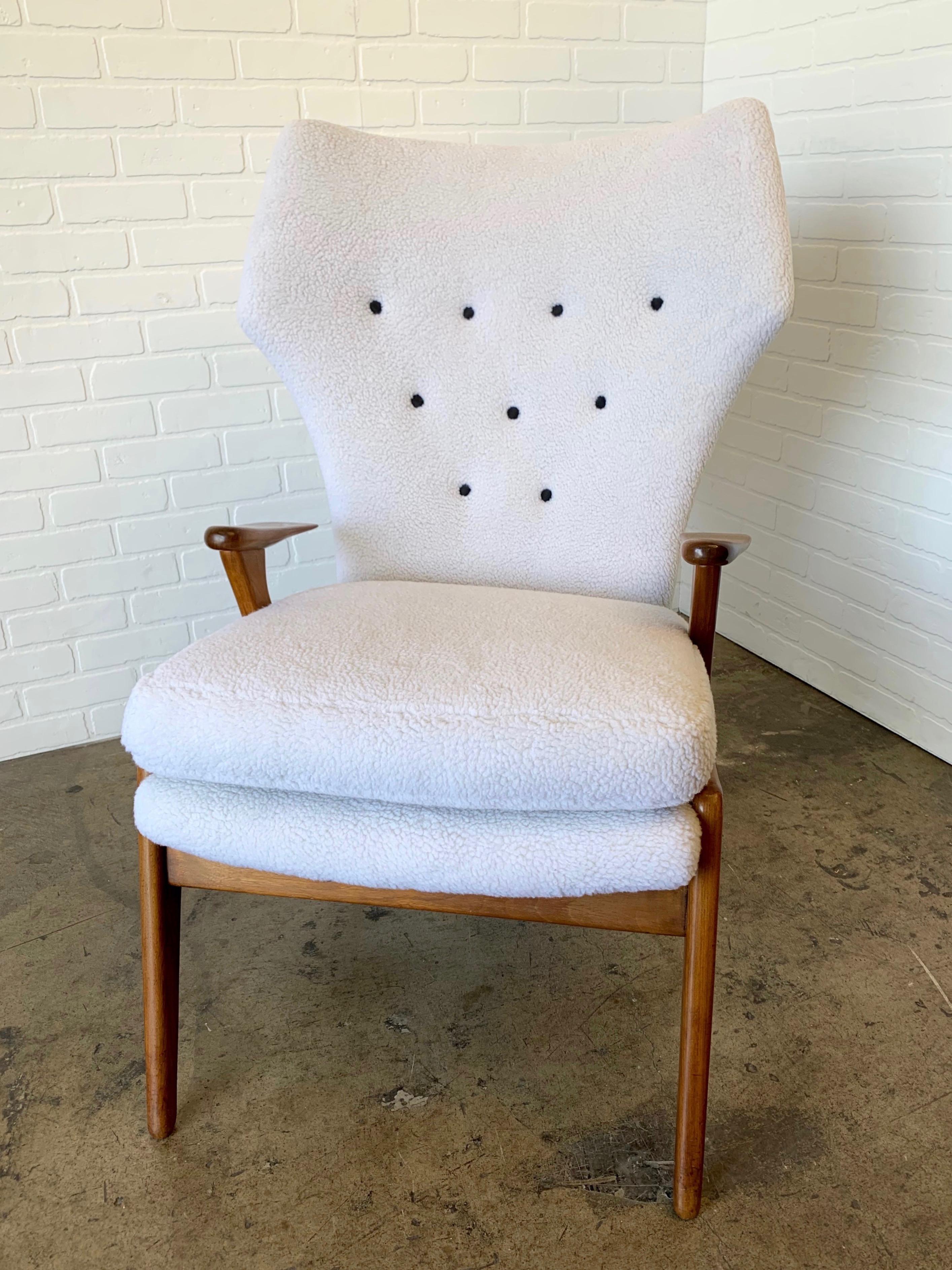 Scandinavian Modern Kurt Ostervig High Back Lounge Chair