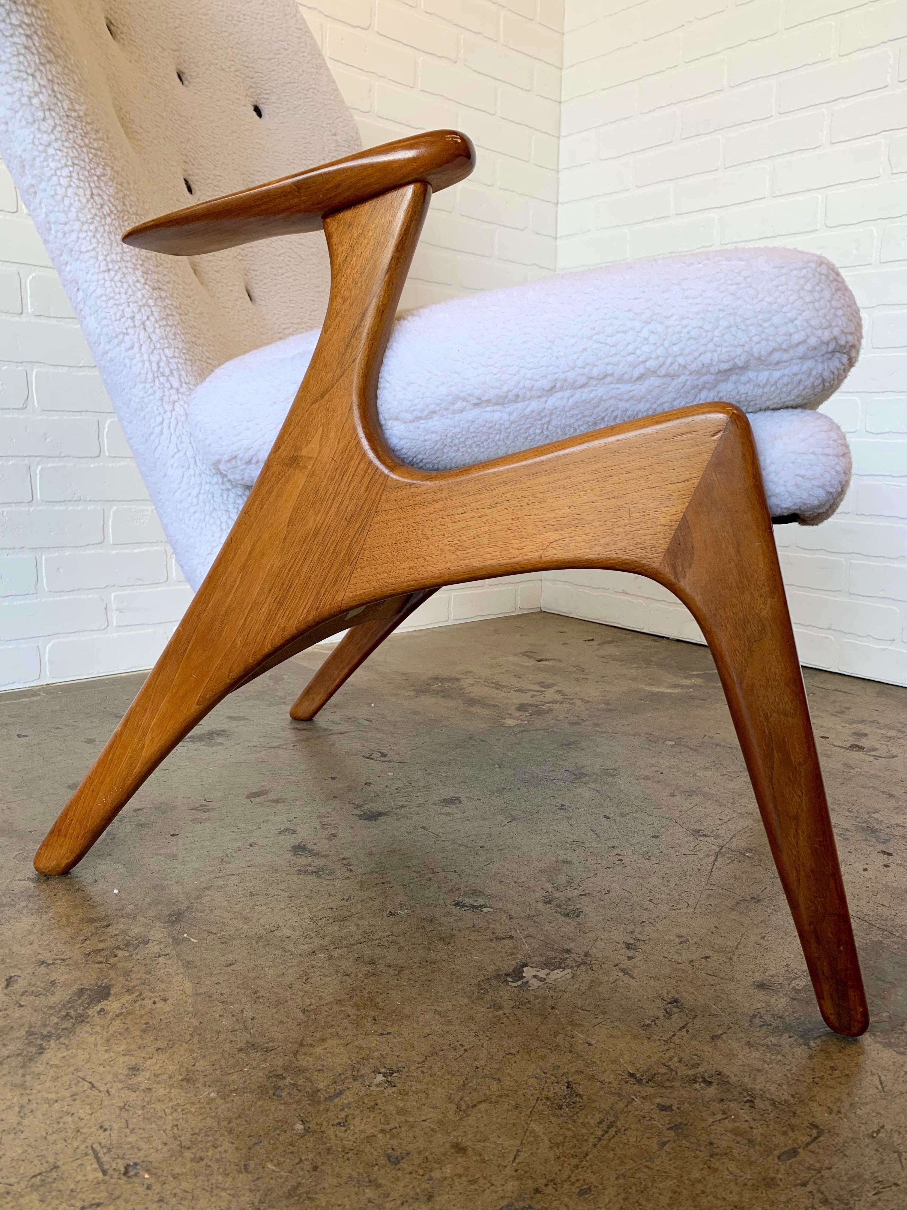 Danish Kurt Ostervig High Back Lounge Chair