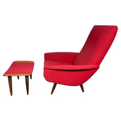 Kurt Ostervig Lounge Chair and ottoman , made in Denmark