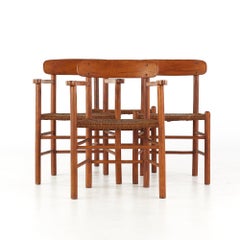 Kurt Ostervig Mid Century Teak and Cane Dining Chairs - Set of 4