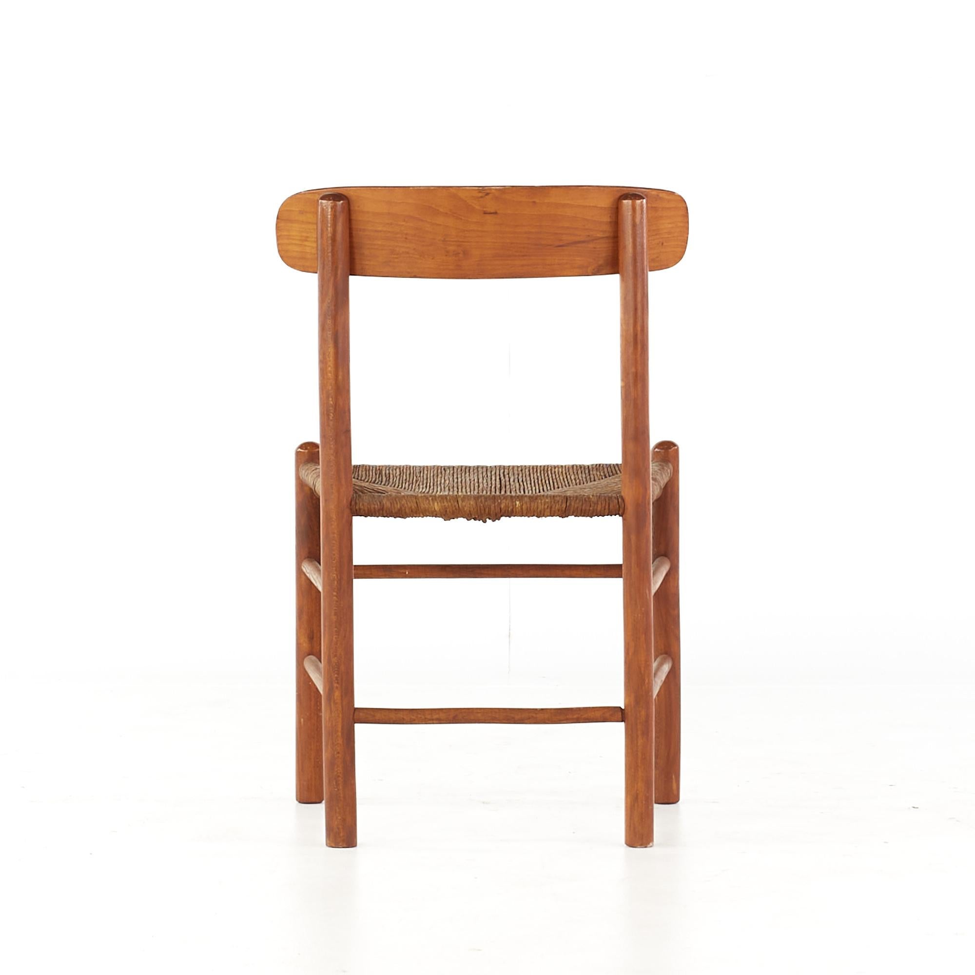 Kurt Ostervig Mid Century Esszimmerstühle aus Teakholz und Rohr - 4er Set im Zustand „Gut“ im Angebot in Countryside, IL
