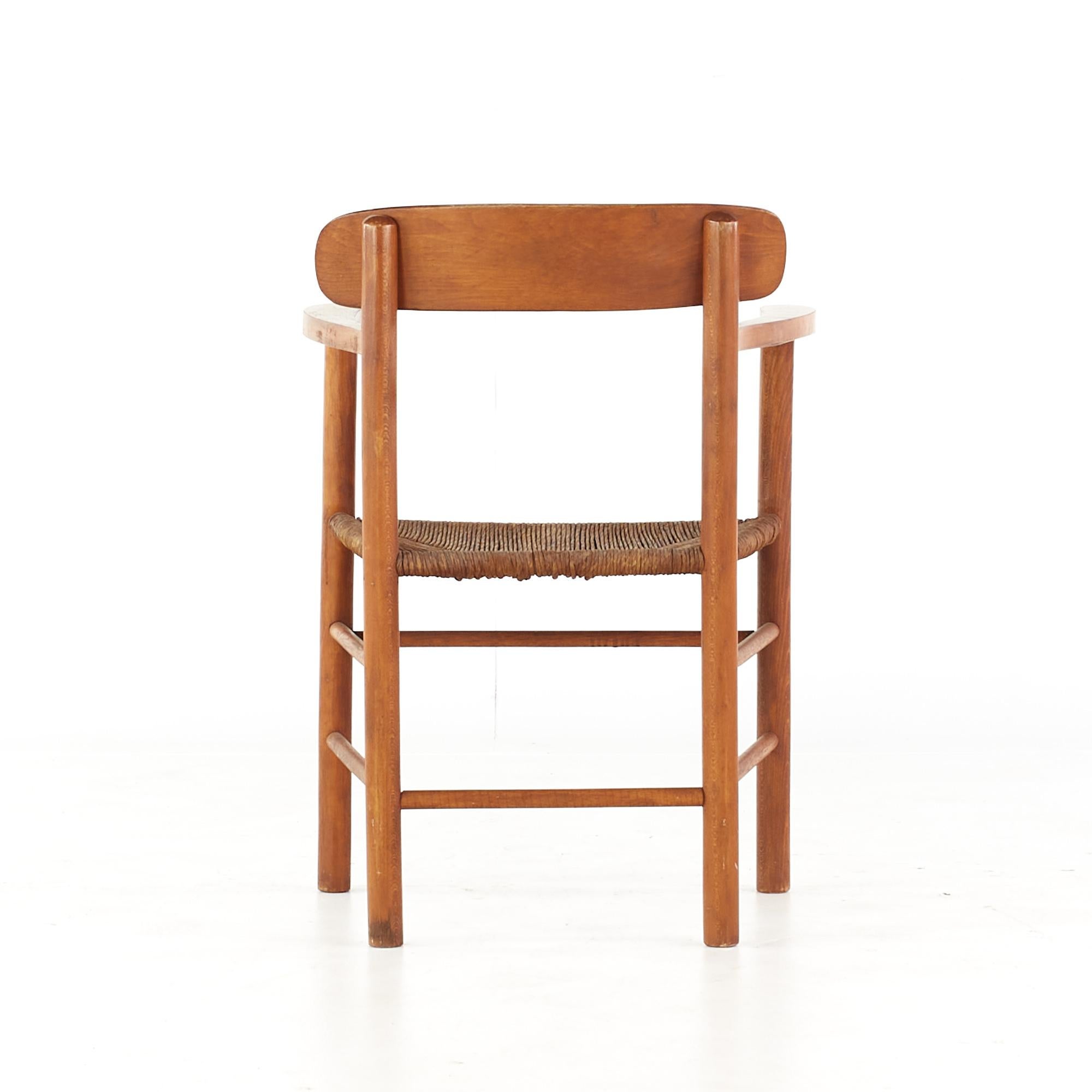 Kurt Ostervig Mid Century Esszimmerstühle aus Teakholz und Rohr - 4er Set im Angebot 1