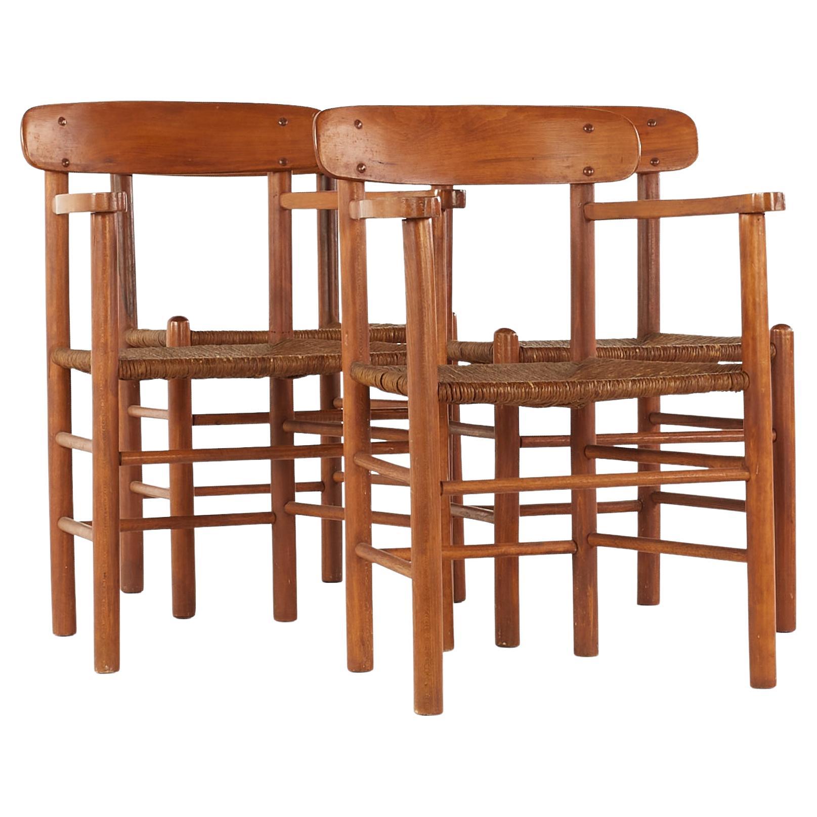 Set of 6 Cane MidCentury Style Dining Chairs For Sale at 1stDibs