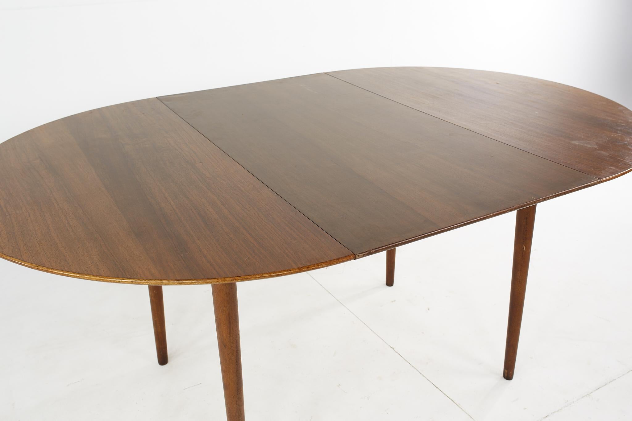 Kurt Ostervig Mid Century Teak Expanding Round Dining Table For Sale 5