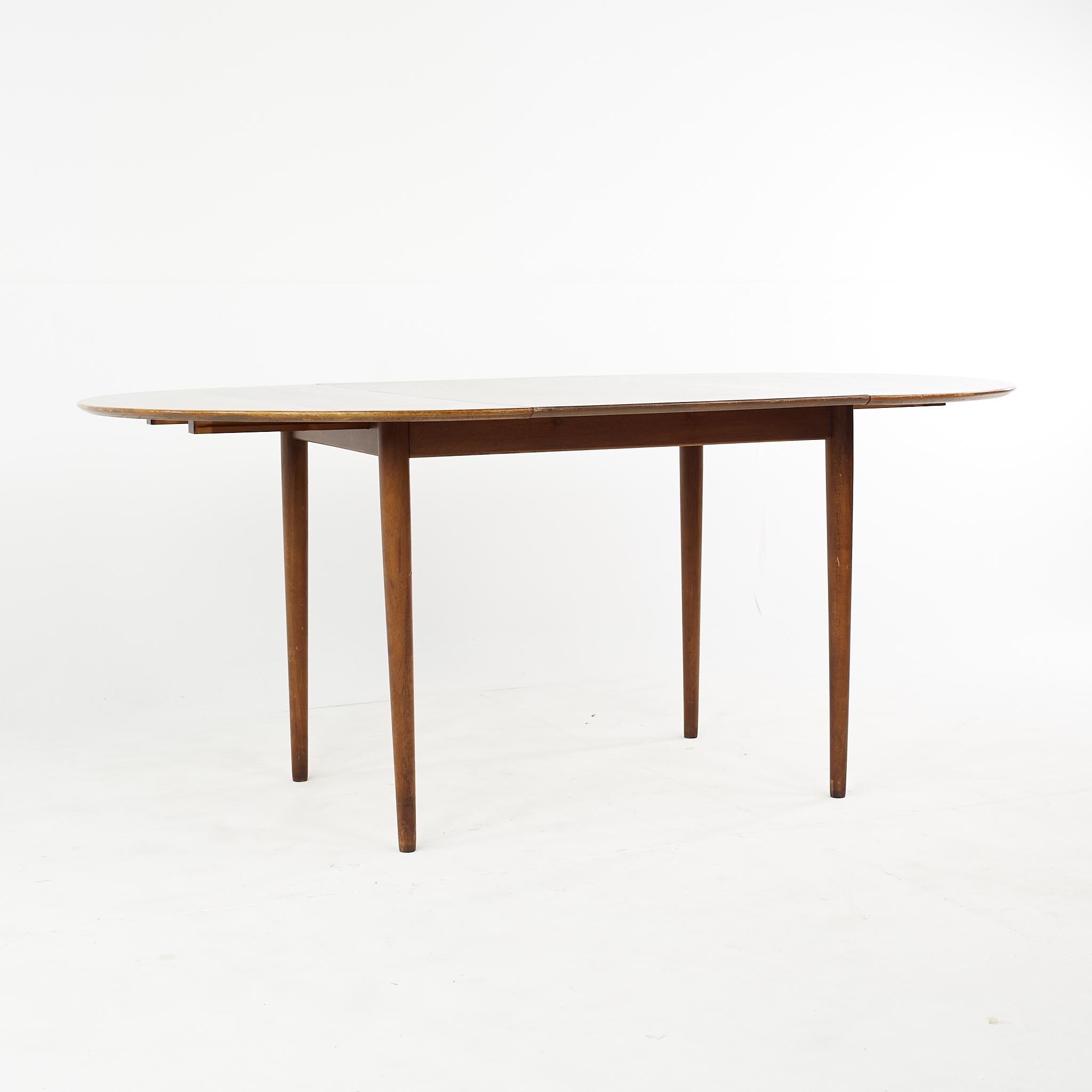 Kurt Ostervig Mid Century Teak Expanding Round Dining Table For Sale 2
