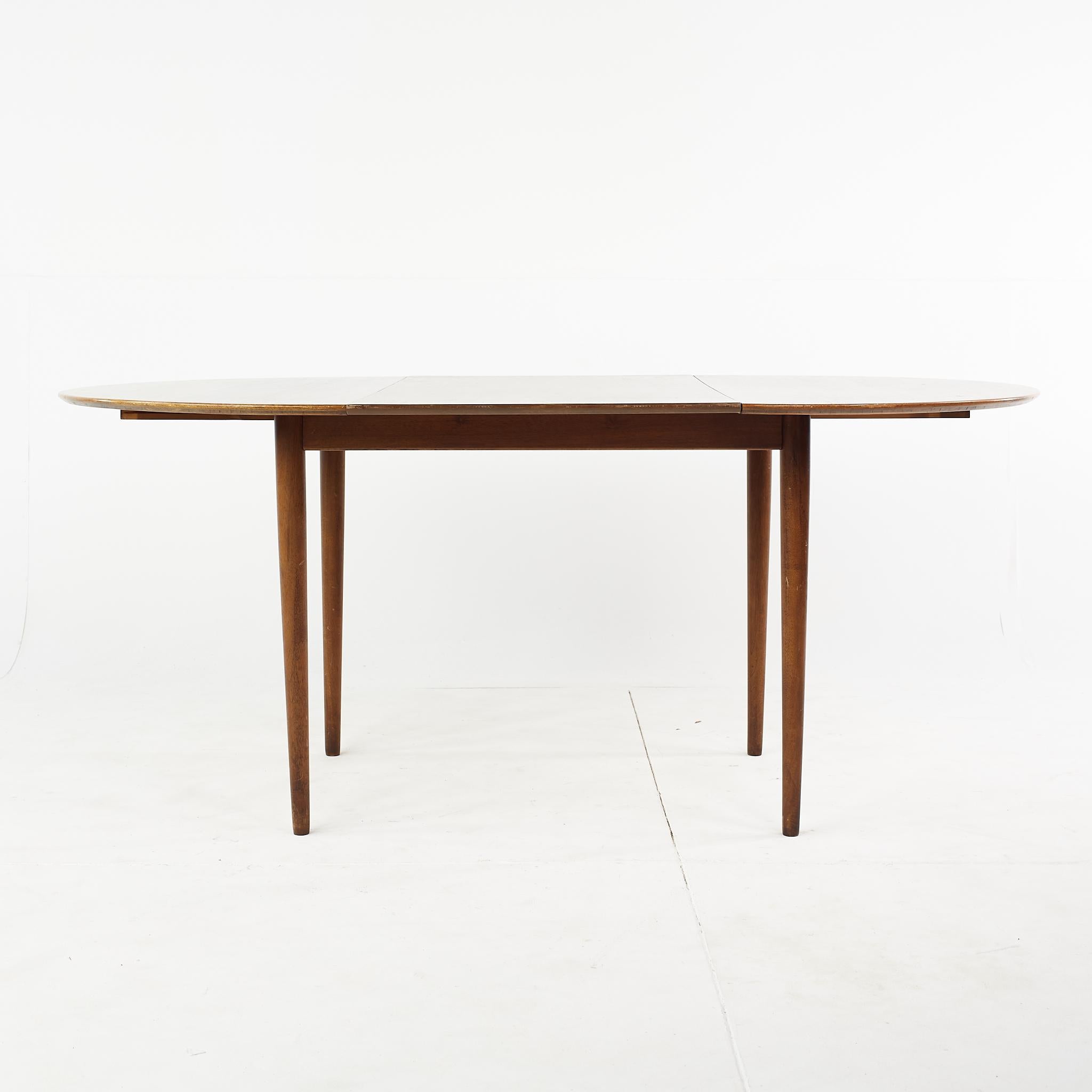 Kurt Ostervig Mid Century Teak Expanding Round Dining Table For Sale 3