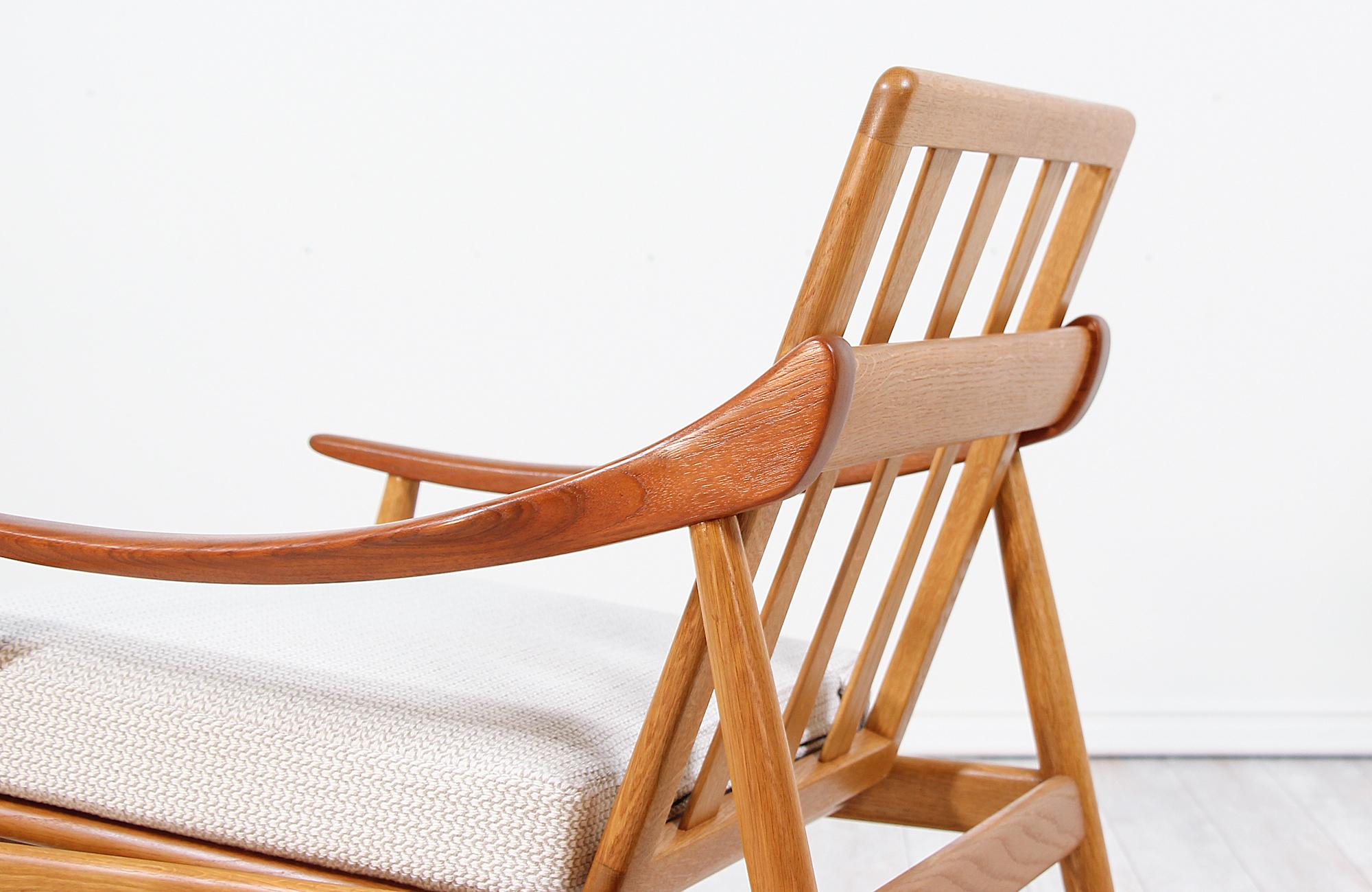 Fabric Kurt Ostervig Model-301 Reclining Lounge Chair for Jason Møbler