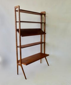 Kurt Ostervig Povl Dinesen Verstellbarer Bücherregal aus dänischem Teakholz mit Regalboden