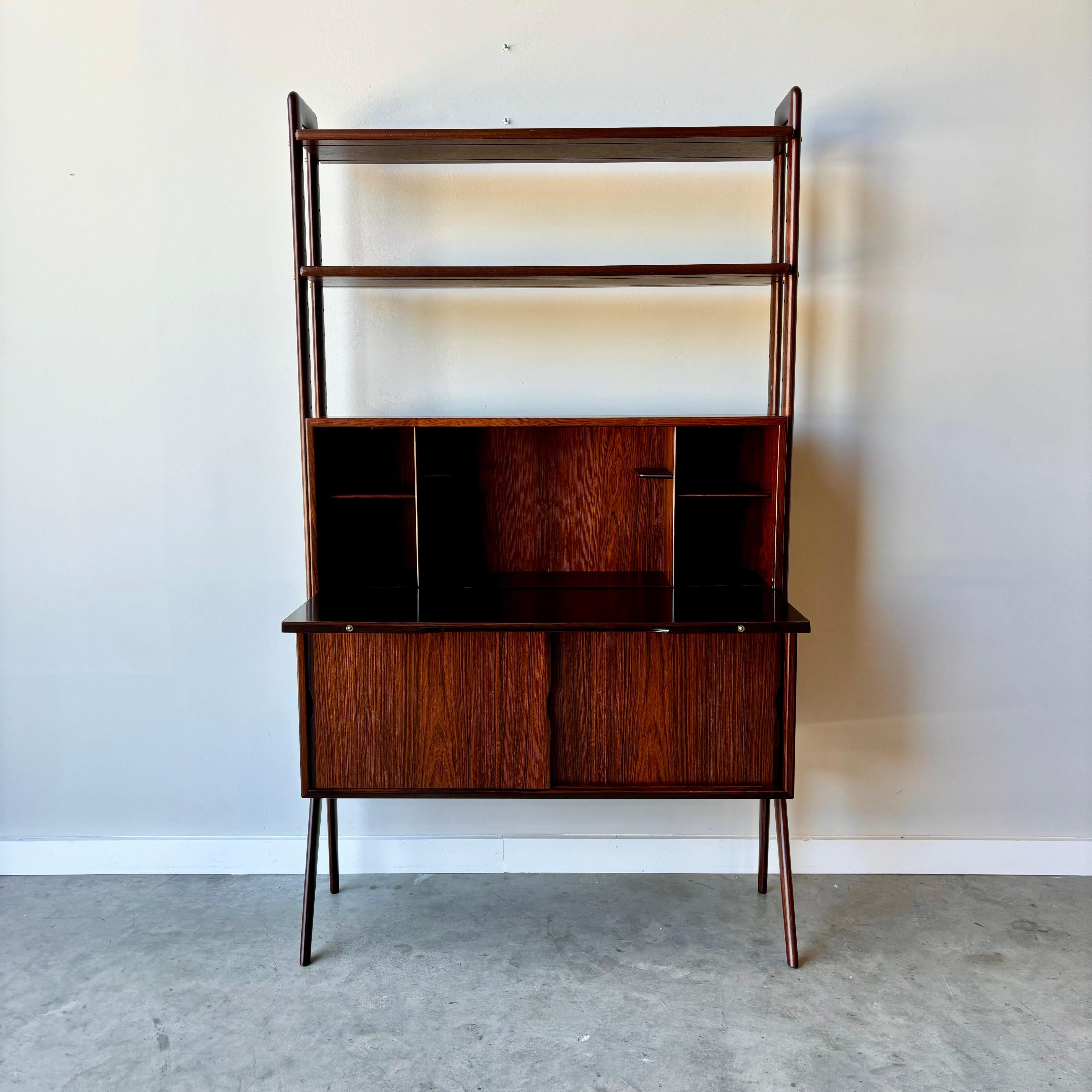 Kurt Ostervig Rosewood Bookcase with Secretary, 1960s KP Mobler 2
