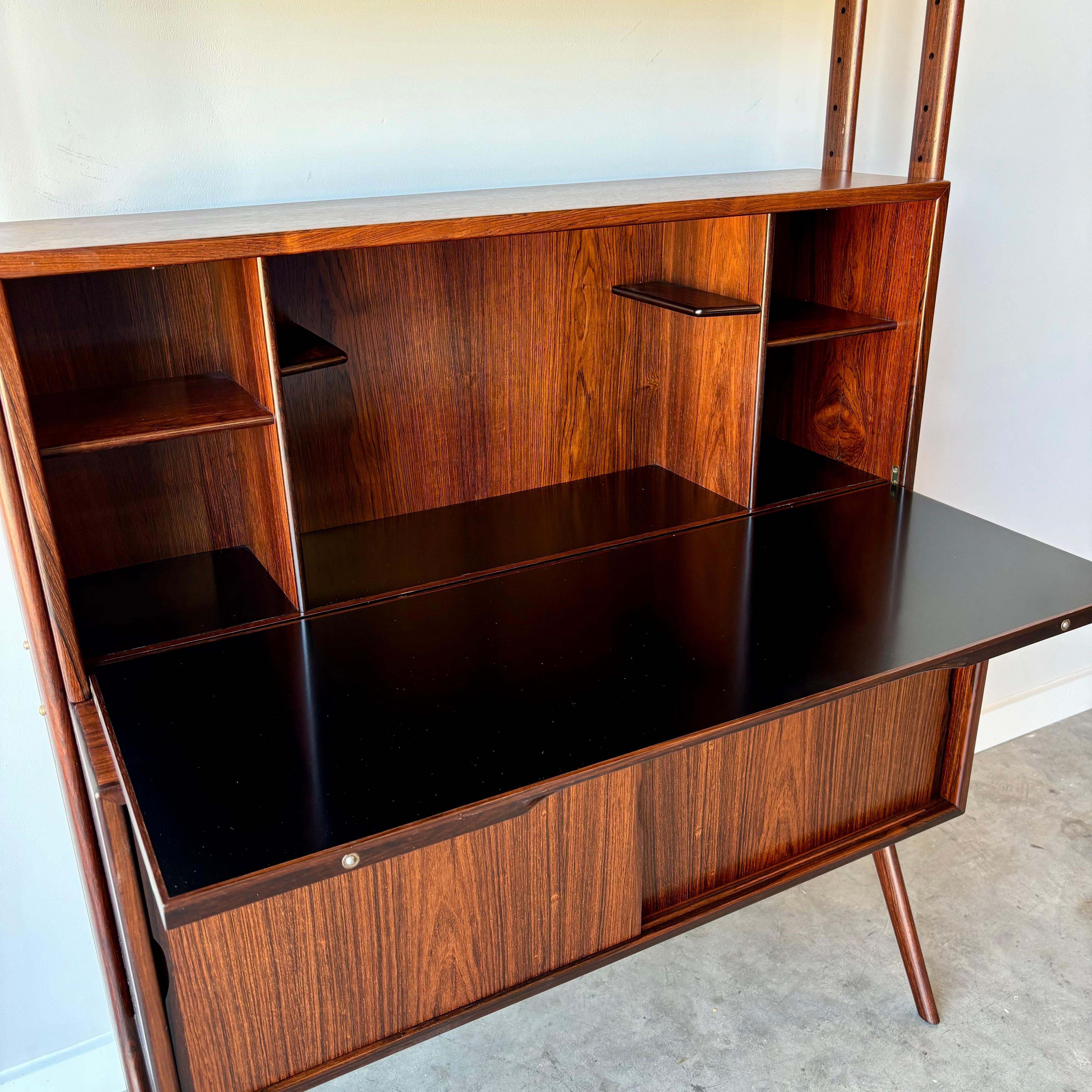 Kurt Ostervig Rosewood Bookcase with Secretary, 1960s KP Mobler 3