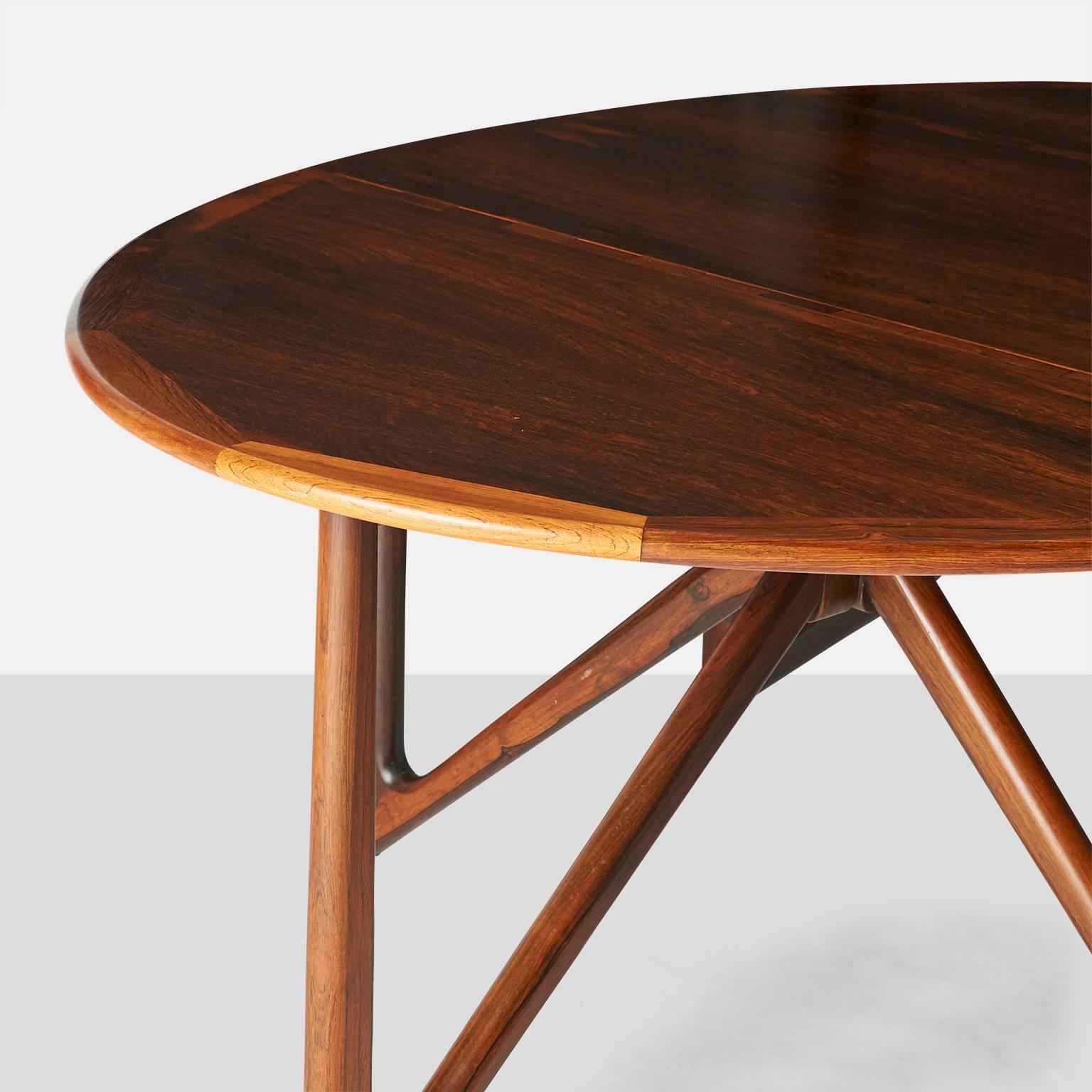 Danish Kurt Ostervig Rosewood Dining Table For Sale