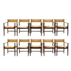 Kurt Ostervig Set of Ten Rosewood Dining Chairs, 1960s