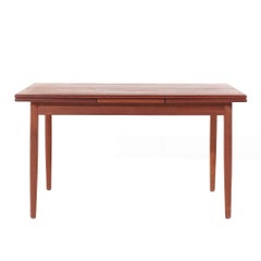 Kurt Ostervig Style Mid Century Teak Hidden Leaf Dining Table