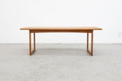 Mid-Century Kurt Østervig Style Oak Coffee Table, Square Frame Base