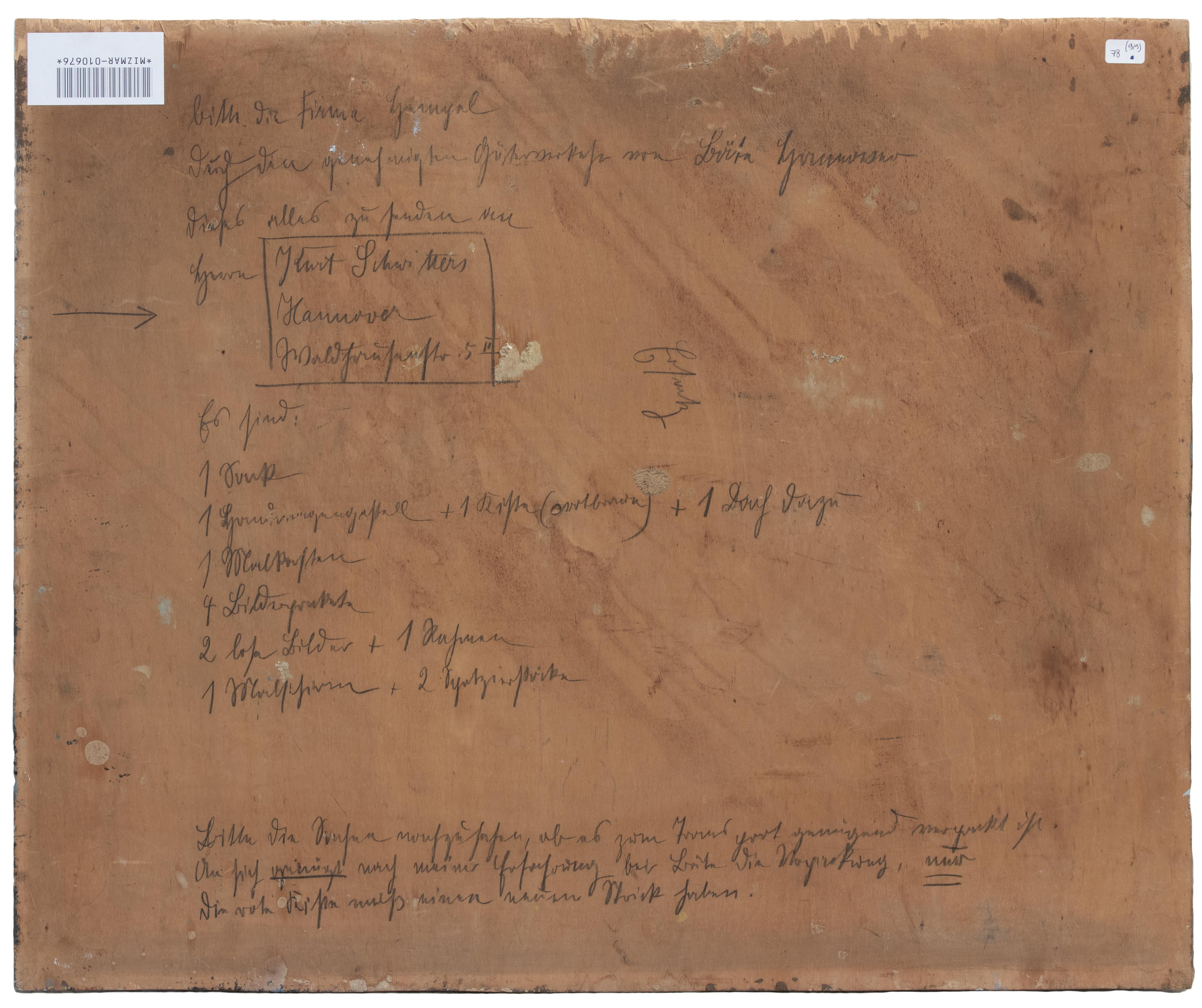 Paisaje - Pintura al óleo de Kurt Schwitters - 1936 en venta 3