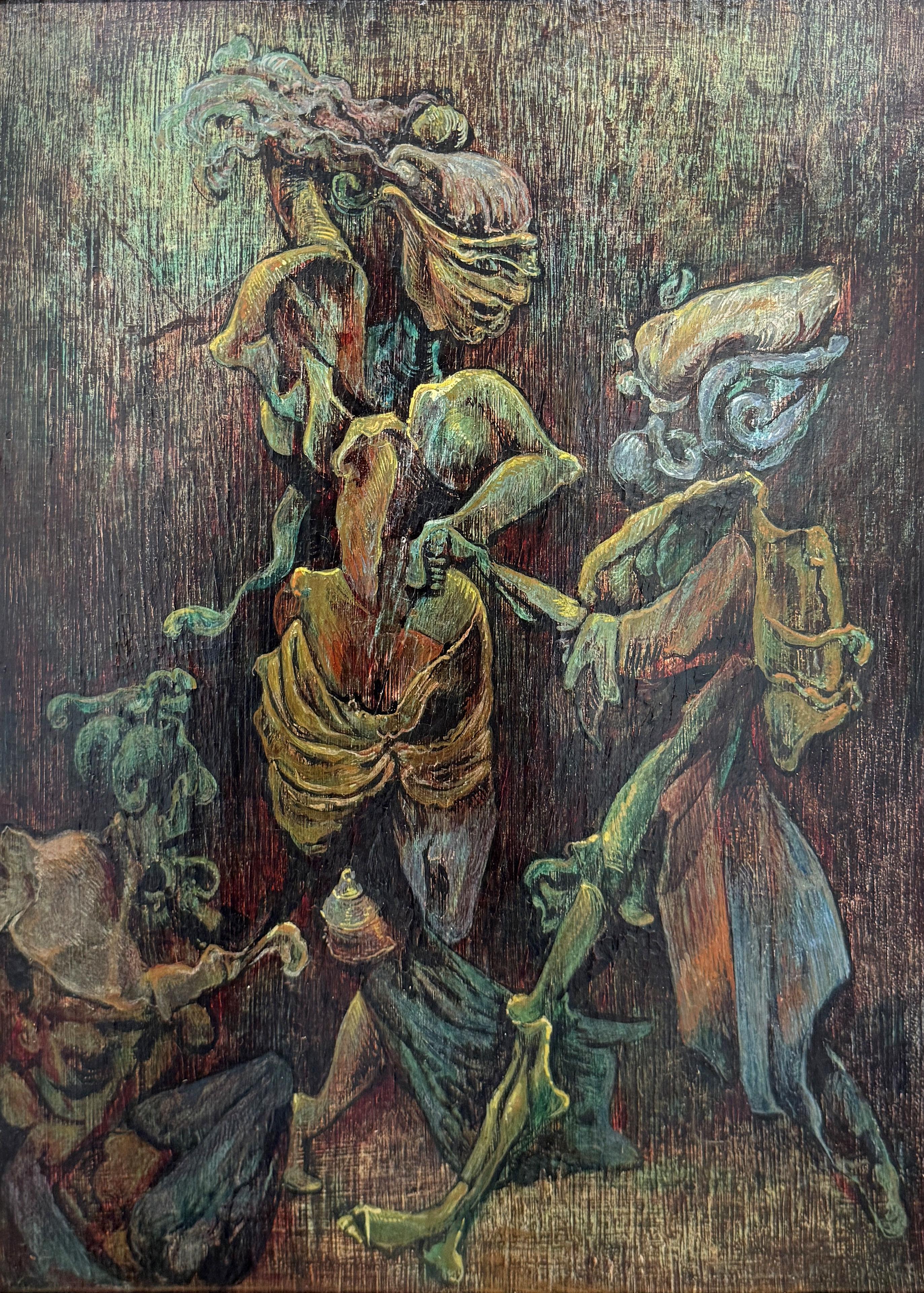 Kurt Seligmann
Little Initiation, 1955
Signed lower right and titled on the reverse
Oil on wood panel
17 1/4 x 13 inches

Provenance
Private Collection, New York


Born in Basel, Switzerland in 1900, Kurt Seligmann's first job as a young man was in