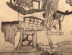 Protuberances Cardiaques, Surrealist Etching by Kurt Seligmann