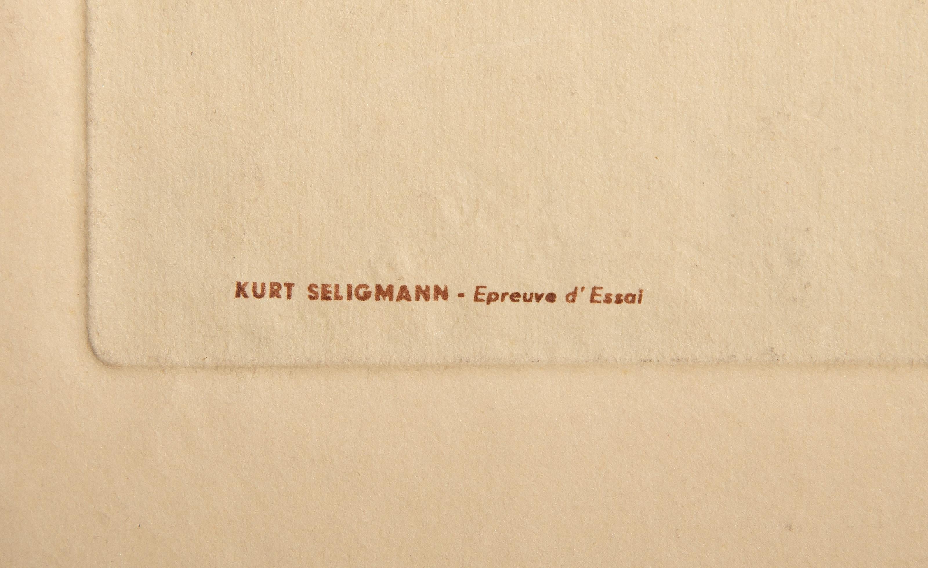 Cardiaques Protuberances, gravure surréaliste de Kurt Seligmann en vente 3