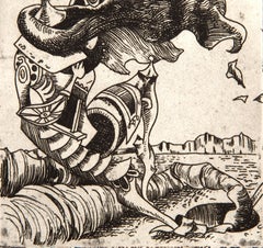 Sailing Ship, Surrealist Etching by Kurt Seligmann