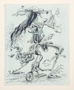 Une Ecriture Lisible II , Surrealist Etching by Kurt Seligmann