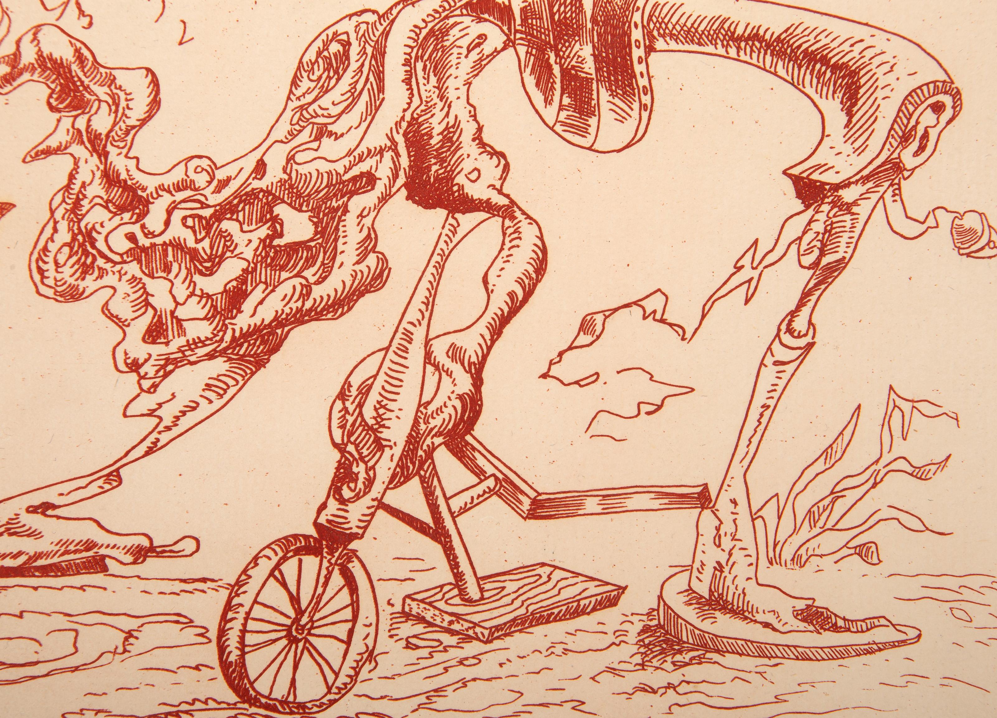 Une Ecriture Lisible III, Surrealist Etching by Kurt Seligmann For Sale 2