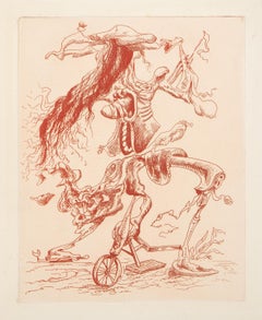 Une Ecriture Lisible III, Surrealist Etching by Kurt Seligmann