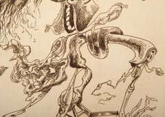 Une Ecriture Lisible IV, Surrealistische Radierung von Kurt Seligmann