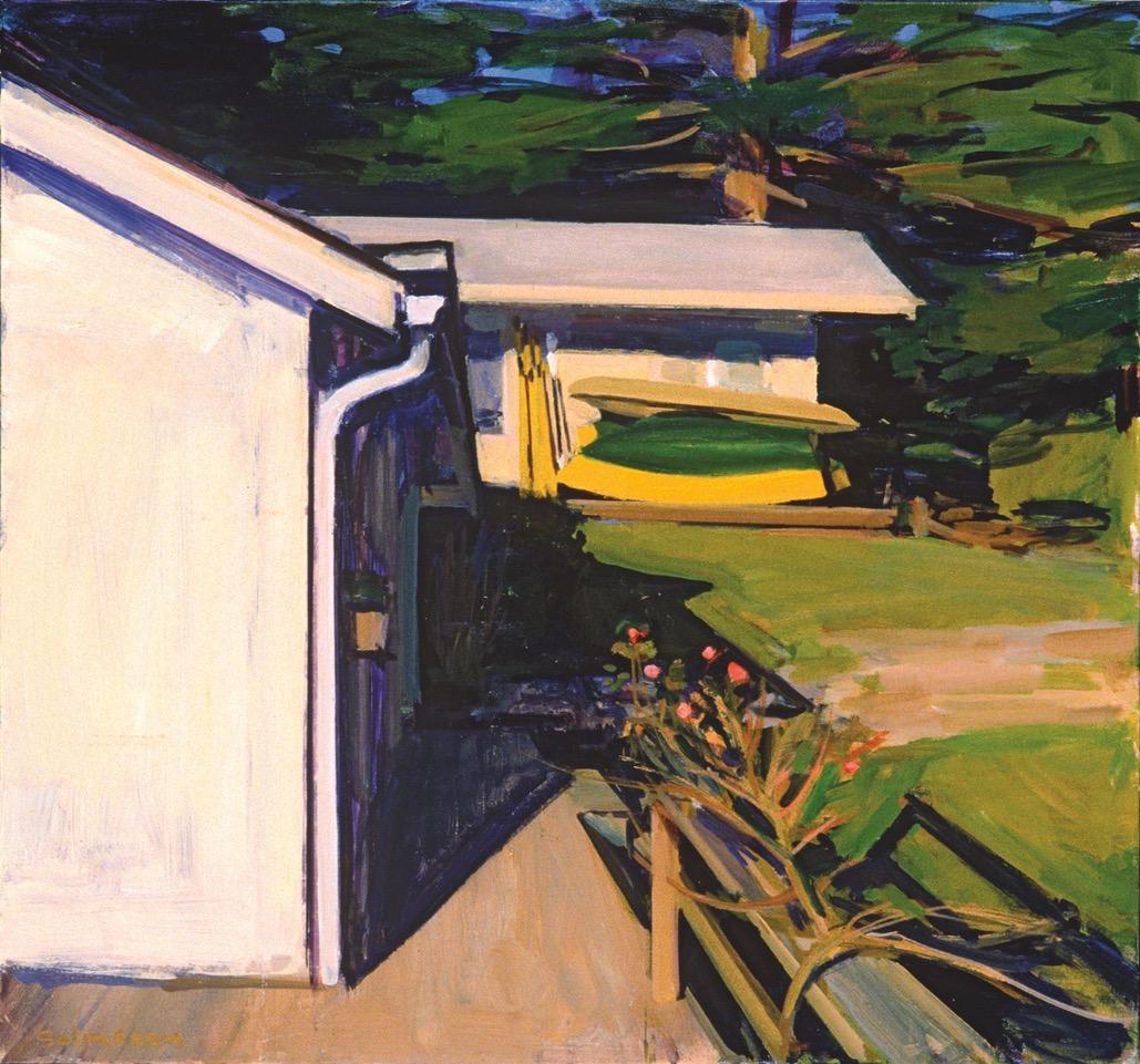 Landscape Painting de Kurt Solmssen - Embarcaciones estibadas para el invierno
