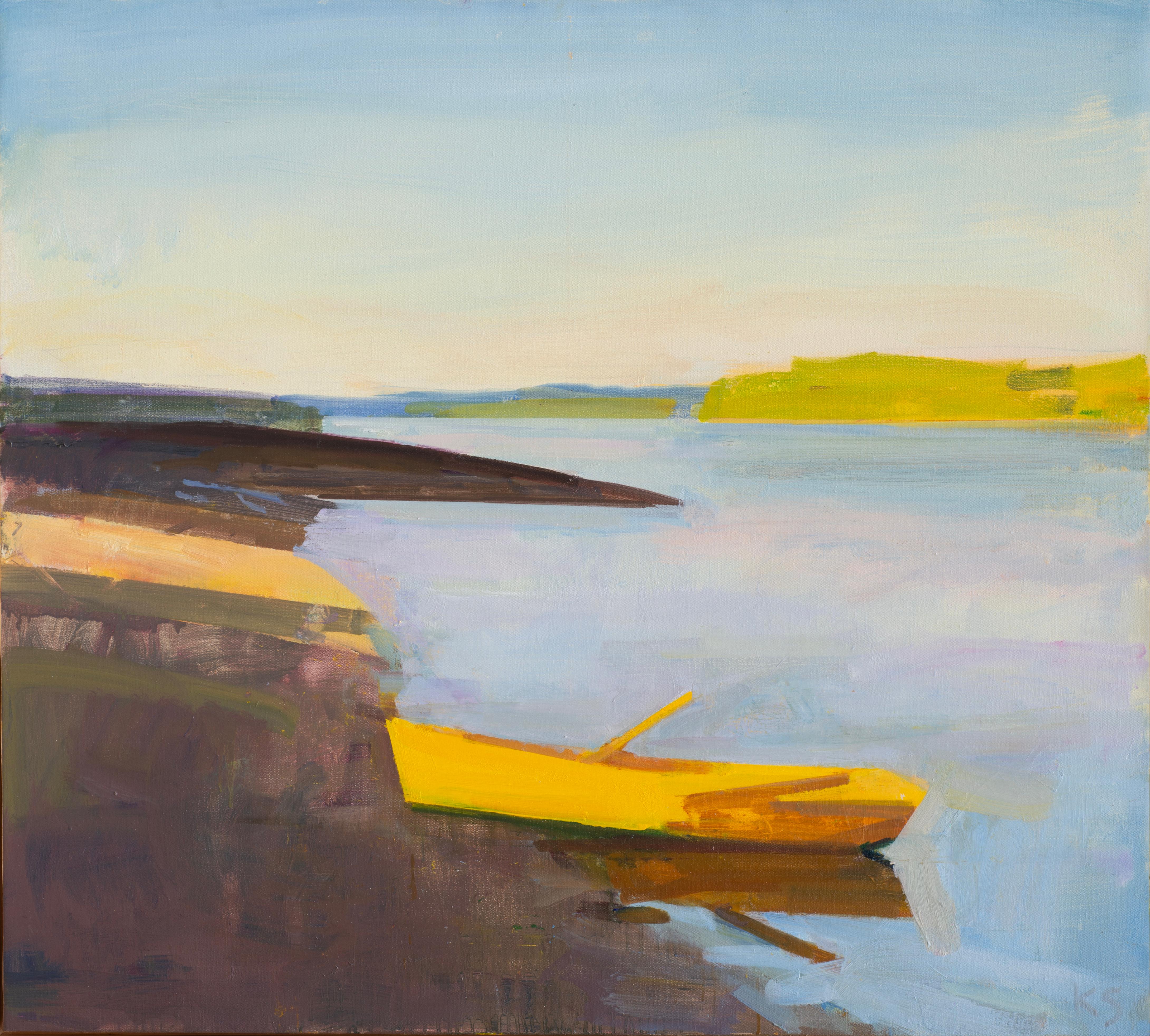 Kurt Solmssen Landscape Painting – Rocky Bay 2025 September 7AM