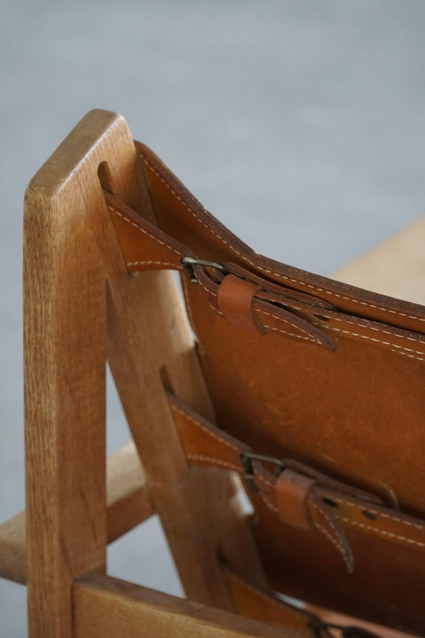 Kurt Østervig, Ein Paar Jagdstühle aus Eiche und Leder, Danish Modern, 1960er Jahre im Angebot 7